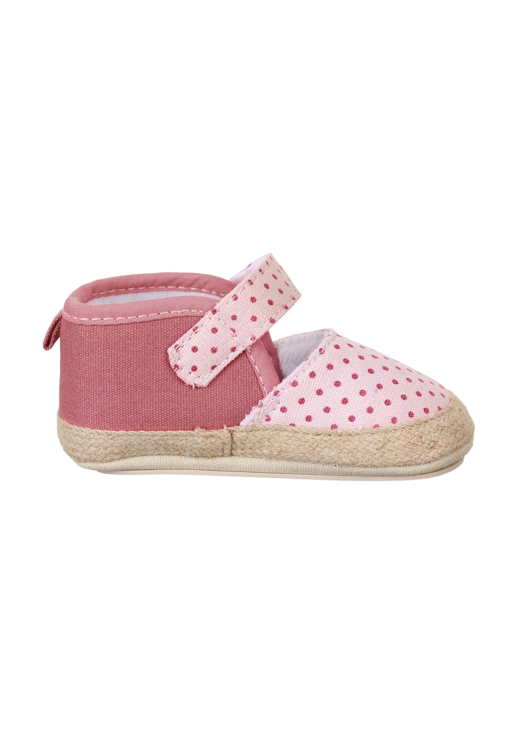 Baby Ballerina aus Canvas und Baumwollstoff Punkte