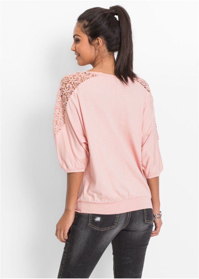 Oversize-Shirt mit Spitze