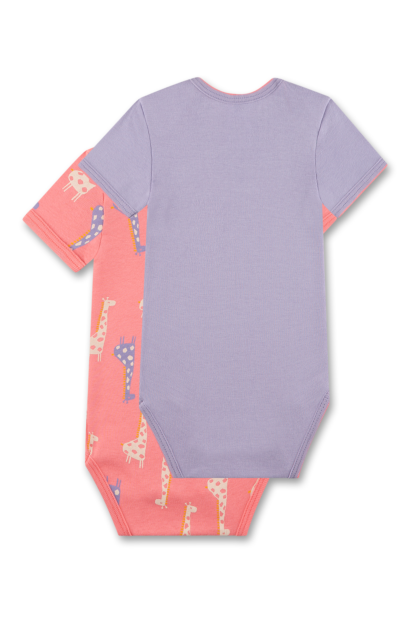 Body kurzarm (Doppelpack) rosa & lila