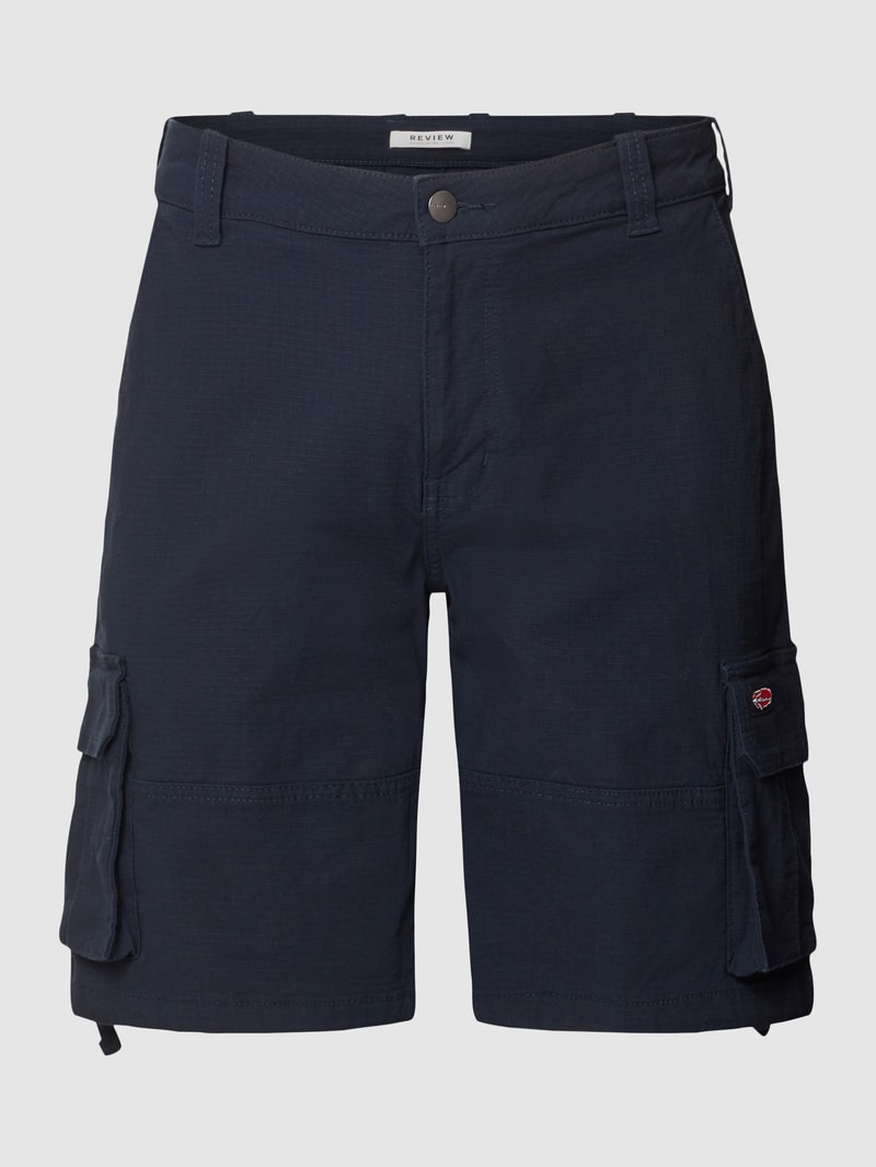 Cargoshorts mit Label-Detail in dunkelblau