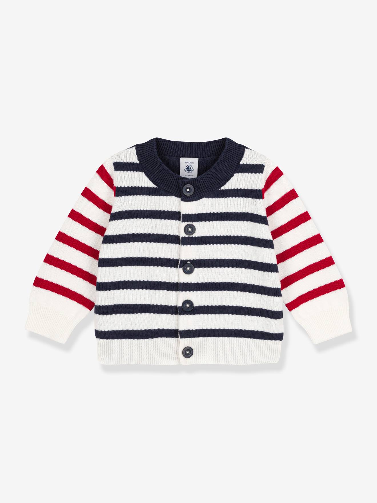 Cardigan bébé en tricot coton PETIT BATEAU écru