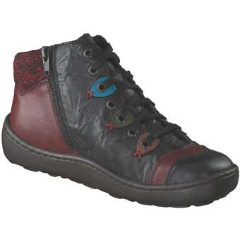 Rieker Schnürstiefelette in schwarz