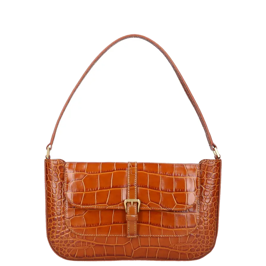 By FAR - Schultertasche MIRANDA Kalbsleder - braun