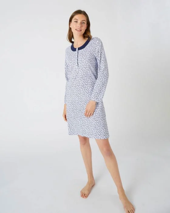 Chemise de nuit jersey manches longues