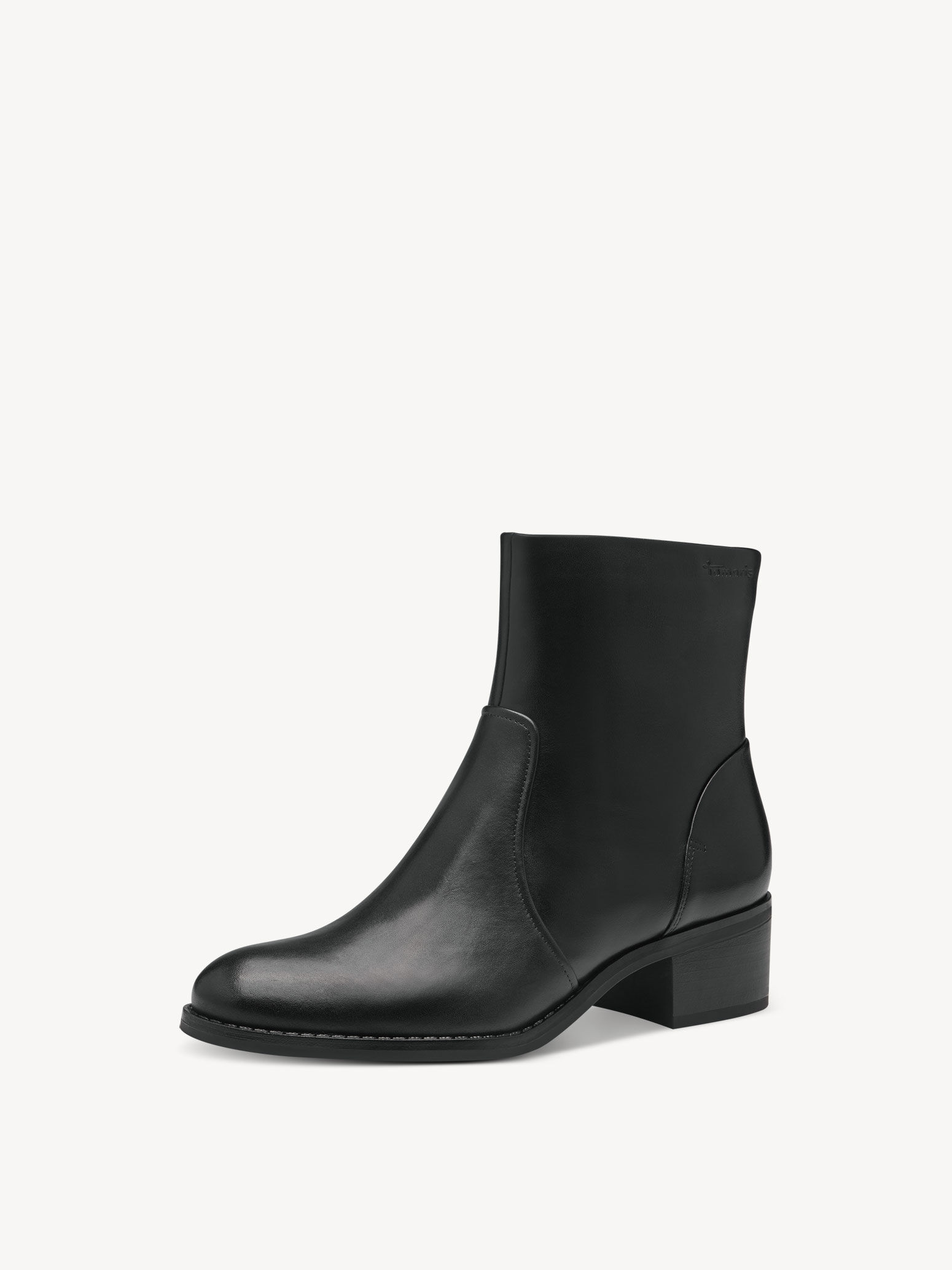 Bottine en cuir - noir