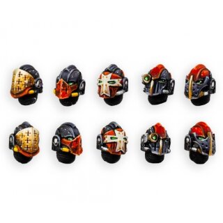 Imperial Crusaders Helmet Heads (10)
