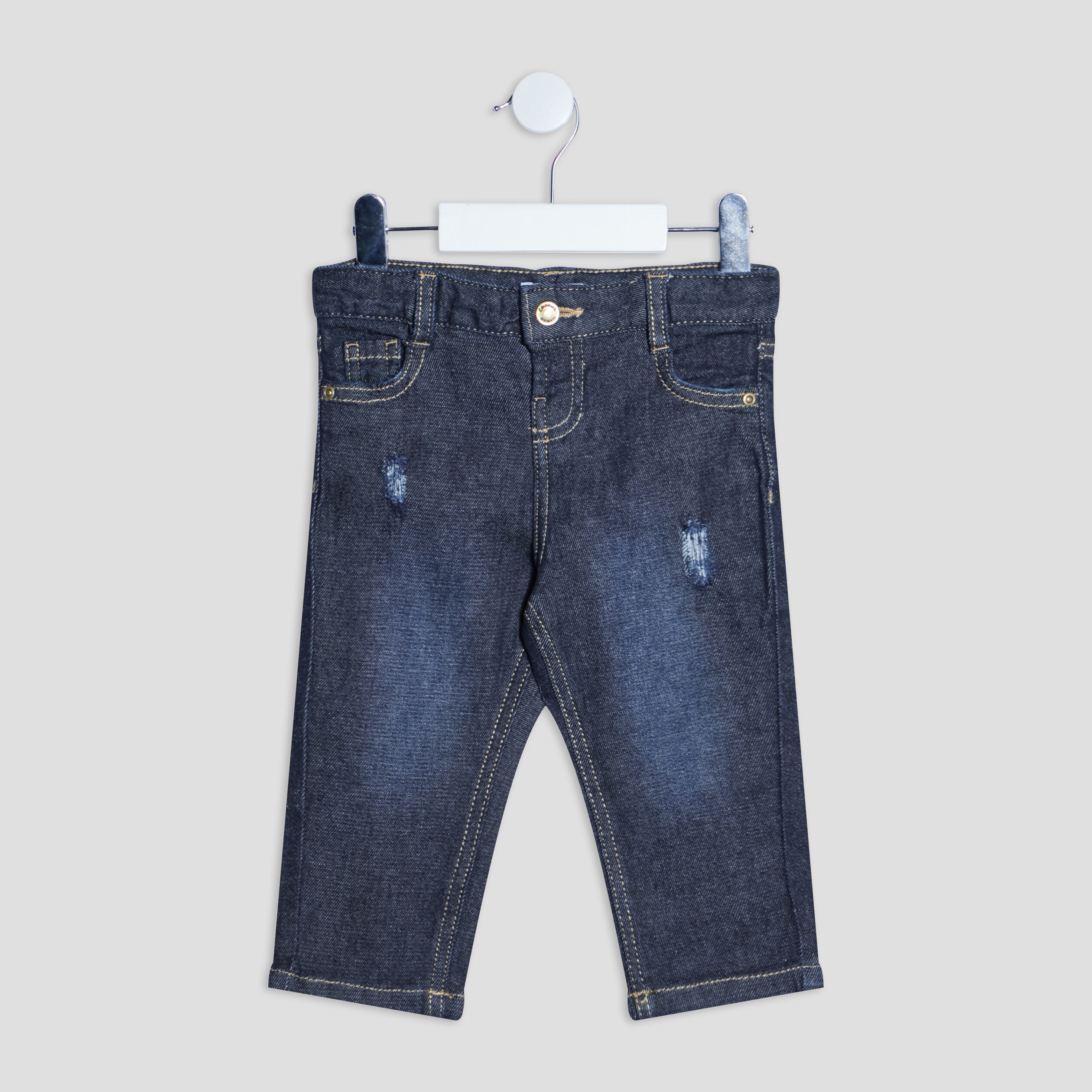 Jeans regular taille élastiquée Creeks denim brut bébé garçon | La Halle