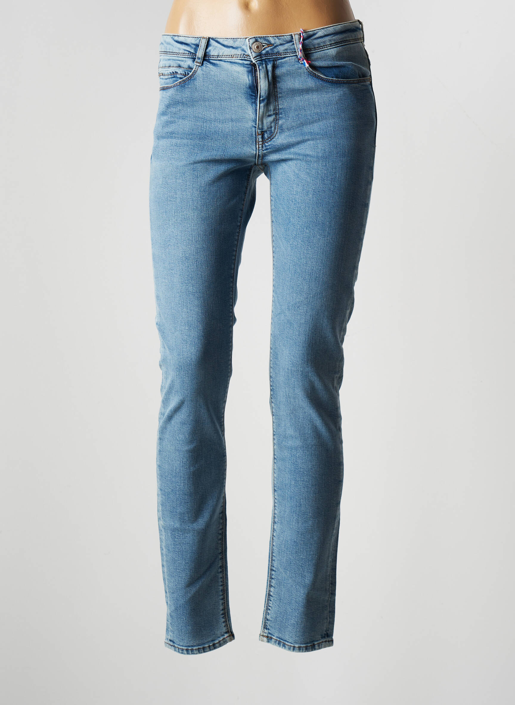 Kanope Jeans Coupe Slim Femme couleur bleu