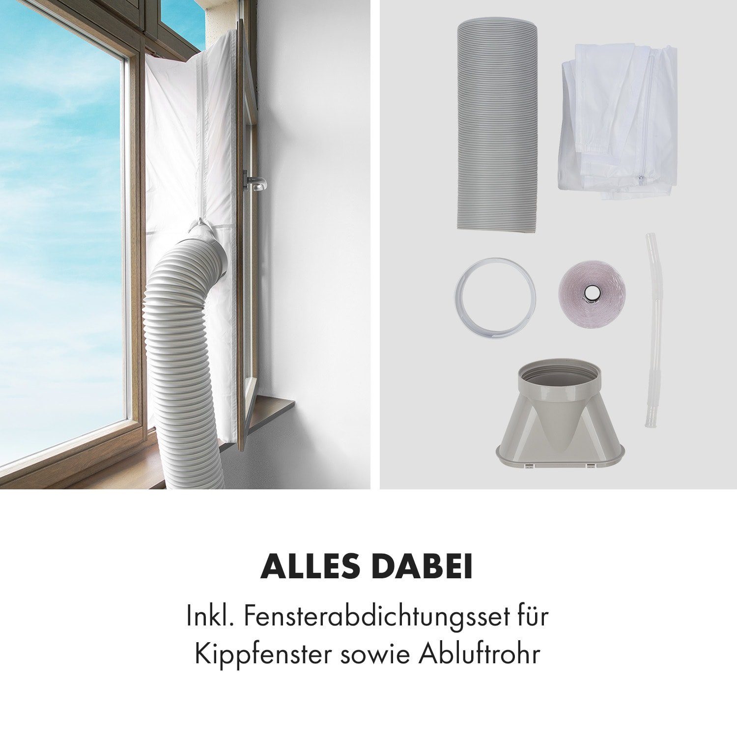 Klarstein Klimagerät Kraftwerk Smart, Klimagerät mobil Air Conditioner Kühlgerät Luftkühler