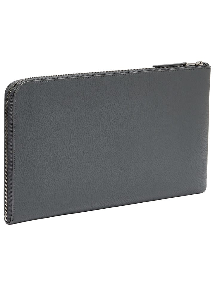 LIEBESKIND BERLIN Leder-Laptoptasche in Grau - (B)36 x (H)26 x (T)1 cm günstig kaufen onesize