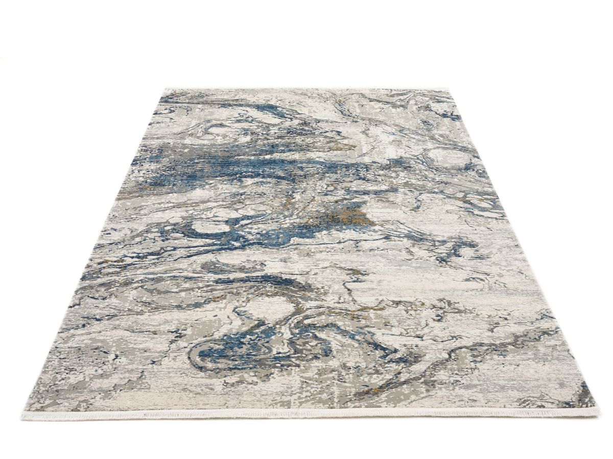 Webteppich Fjord Grau-Blau 160 cm