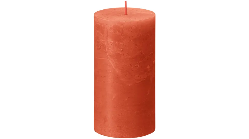 bolsius Rustikkerze Shine Naturwax 13/6,8cm Herbstliches Orange