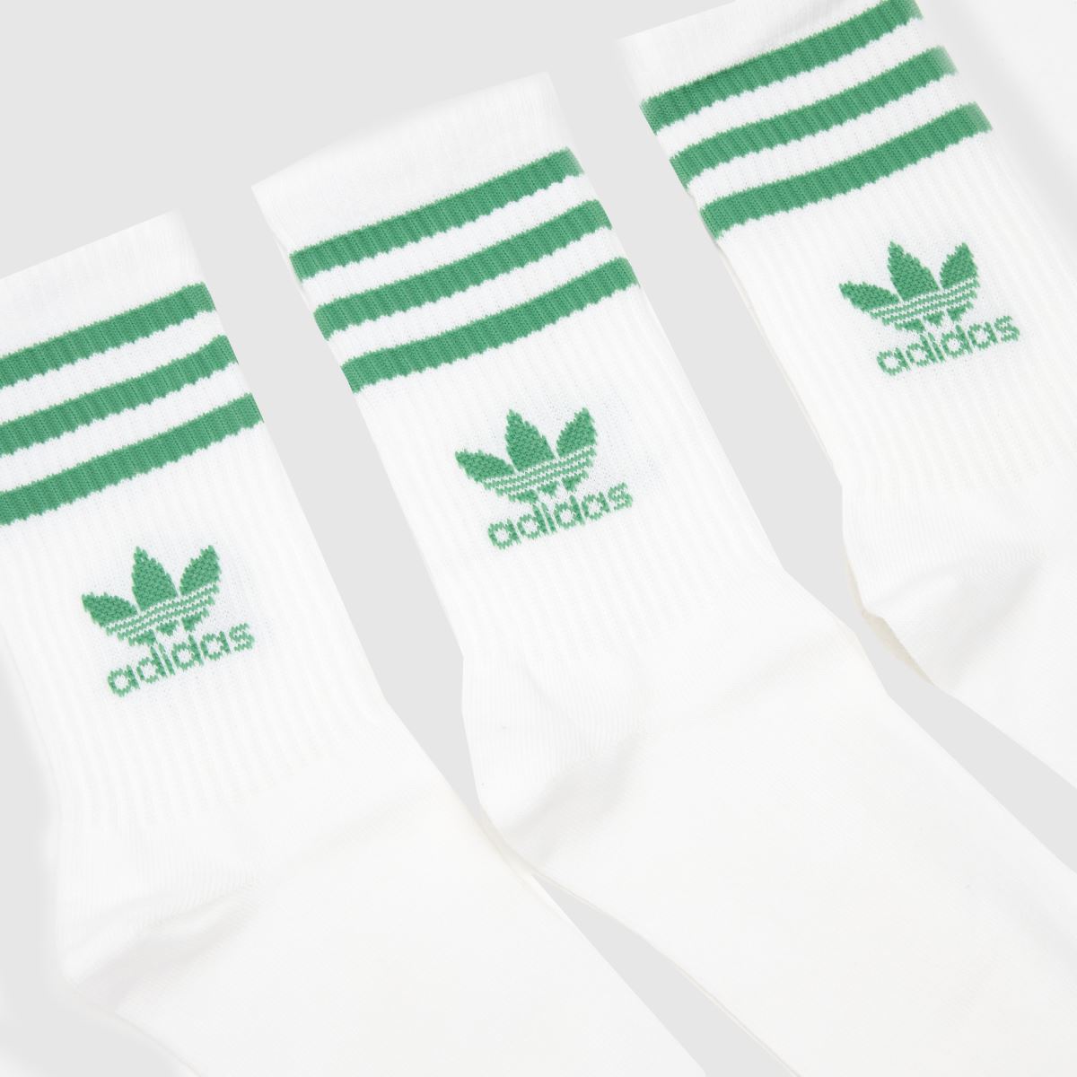 adidas fehér és zöld eredeti zokni, 3 darabos szett