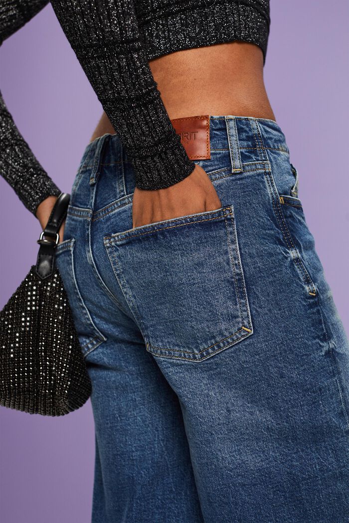 Retro-Jeans mit mittelhohem Bund und weitem Bein