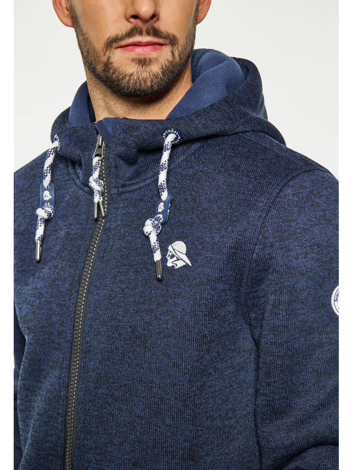 Schmuddelwedda Strickfleeceblouson in Marine Melange günstig kaufen S