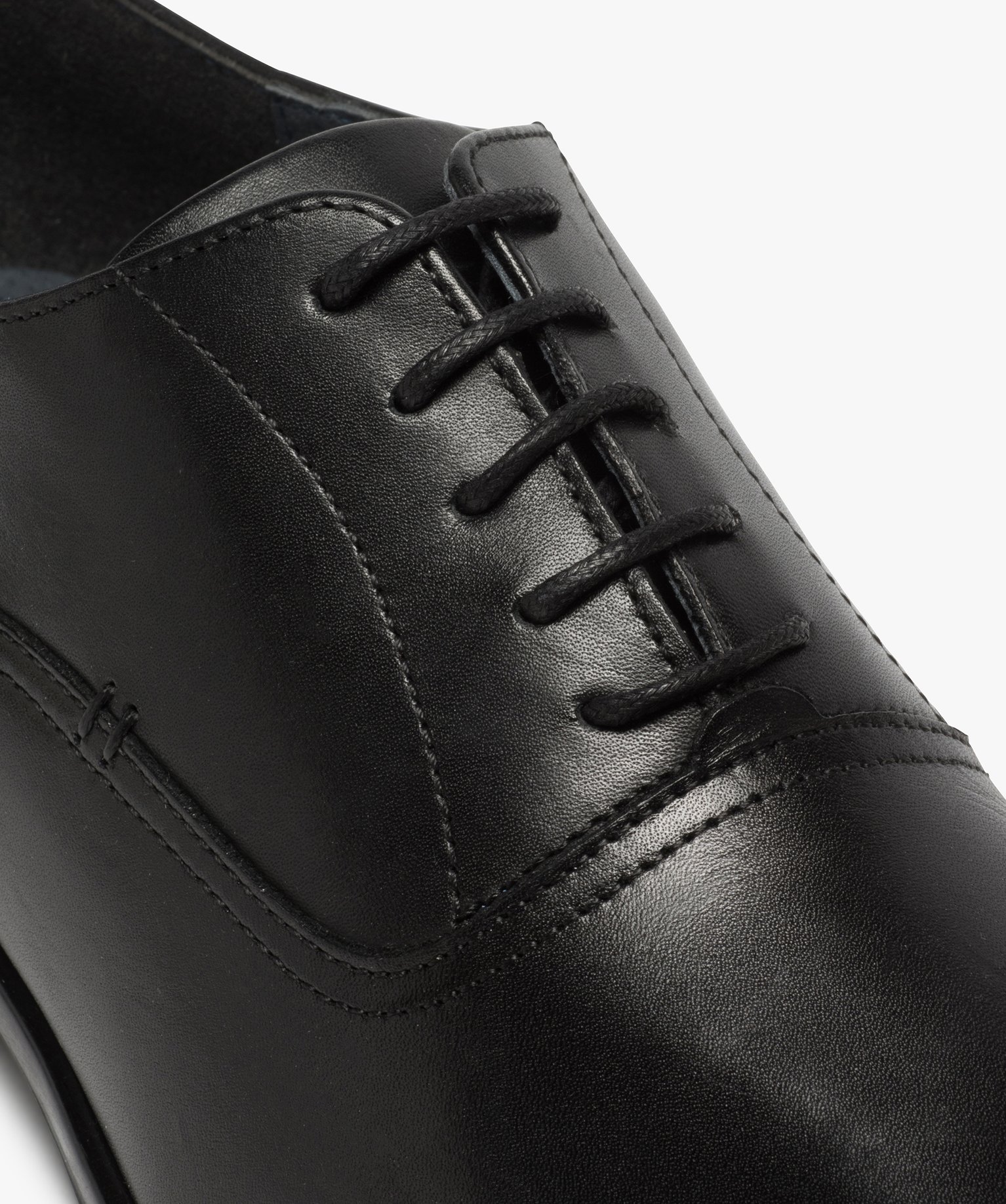 Richelieux homme unis dessus cuir lisse - Tanéo noir | GEMO