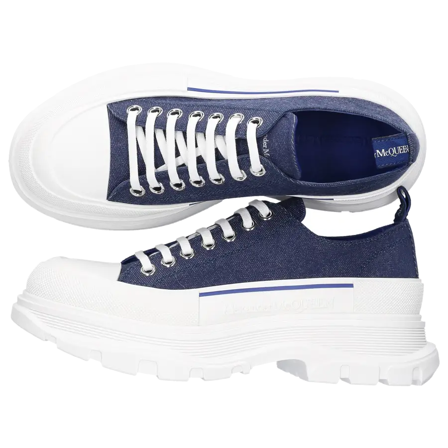 Alexander McQueen - Sneaker low TREAD SLICK Denim - blau