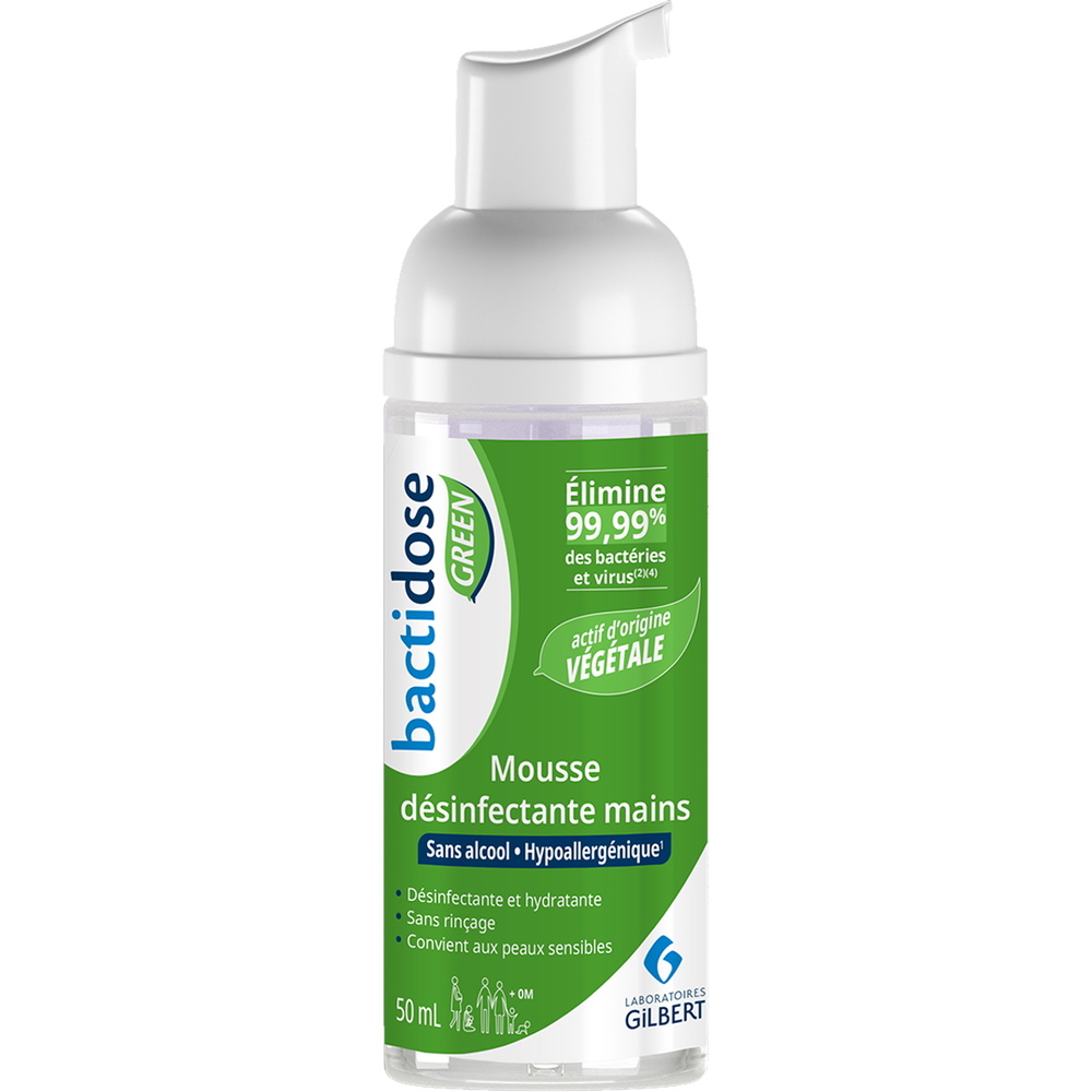 bactidose Bactidose Green Mousse  désinfectante mains 50 mL Mousse désinfectante mains