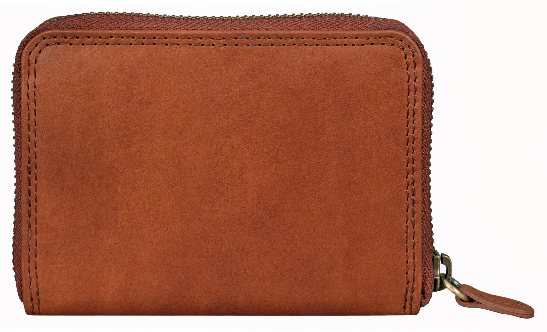 Benthill Geldbörse Klein Leder Mini Geldbeutel Damen RFID Portmonee Slim Portemonnaie, RFID-Schutz Kartenfächer Münzfach Reißverschlussfach
