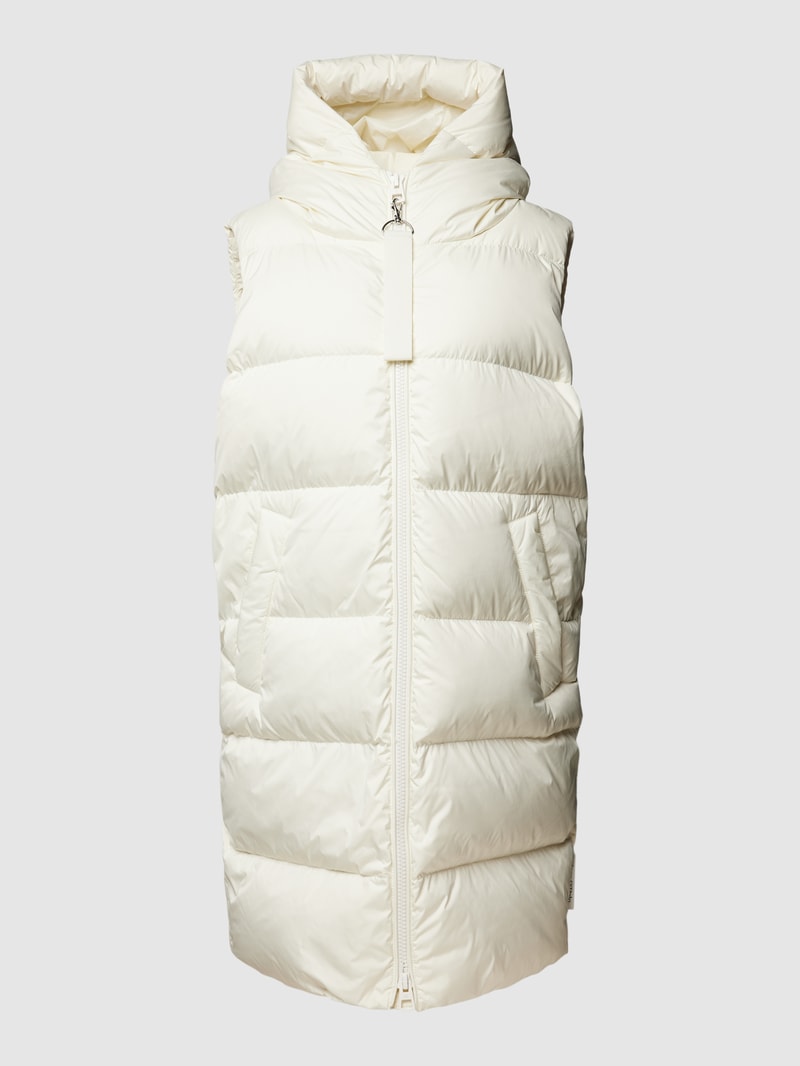 Steppweste mit Stehkragen in offwhite