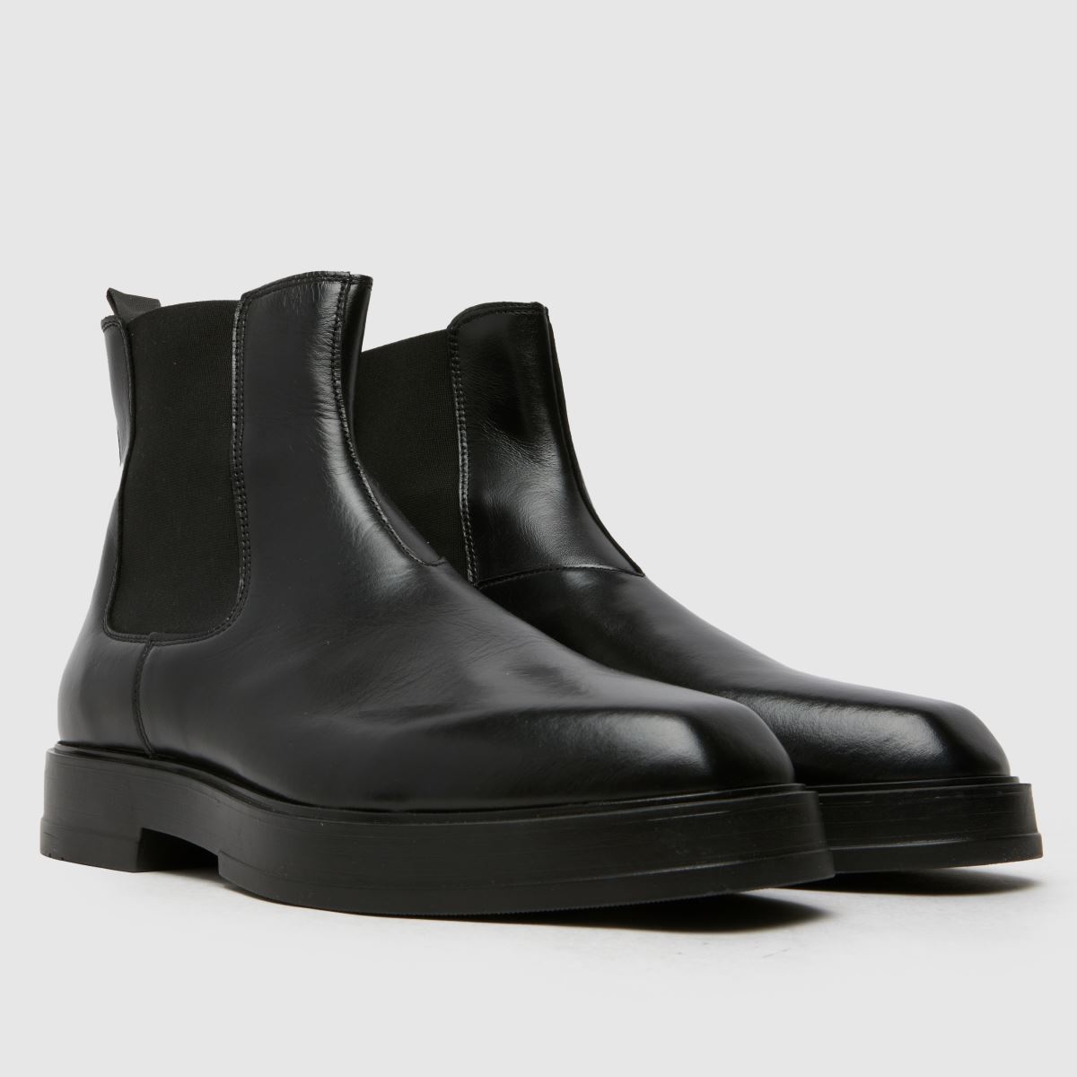 Schuh Darcy – Svarta chelsea-stövlar i läder