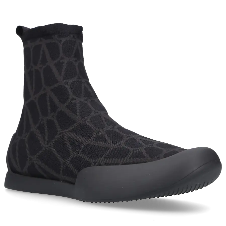 Valentino Garavani - Sneaker high CITYSHORE Baumwolle Stretch - schwarz