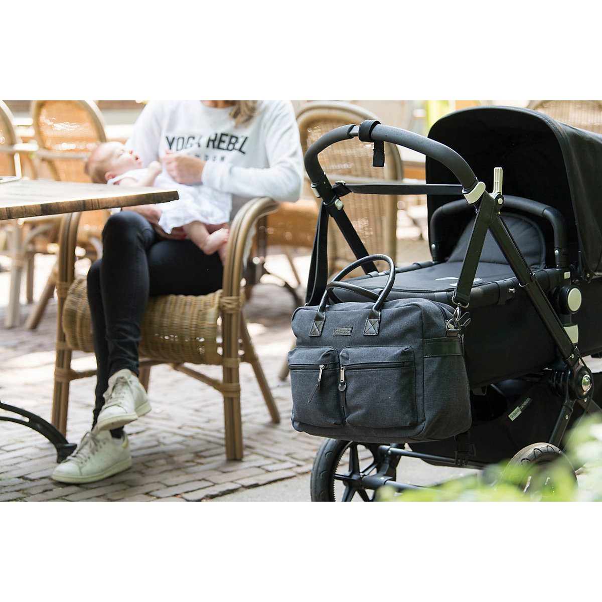 Wickeltasche Vision of Love canvas, grey