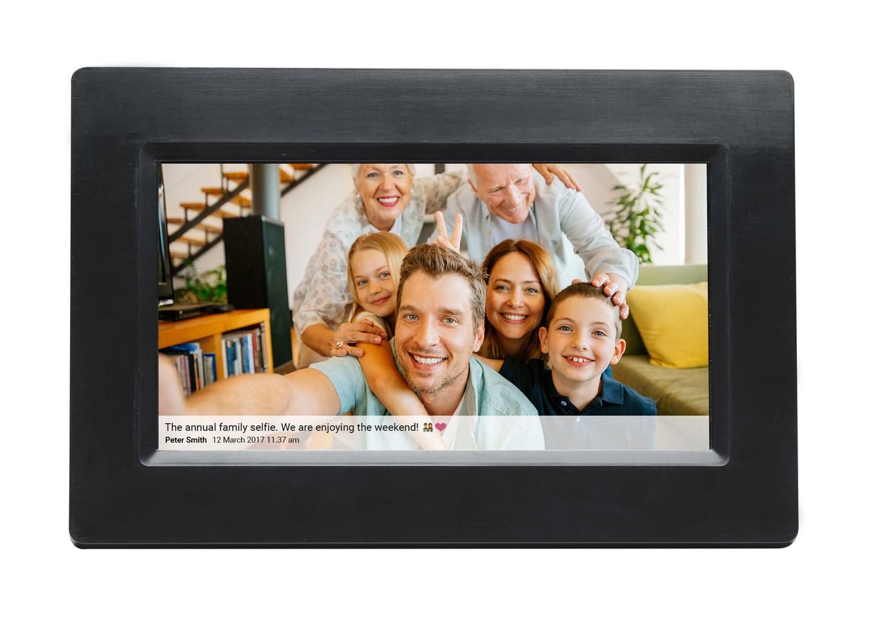 Denver PFF-710Black Frameo 7 Zoll Digitaler Bilderrahmen Schwarz WiFi microSD 8GB Flash