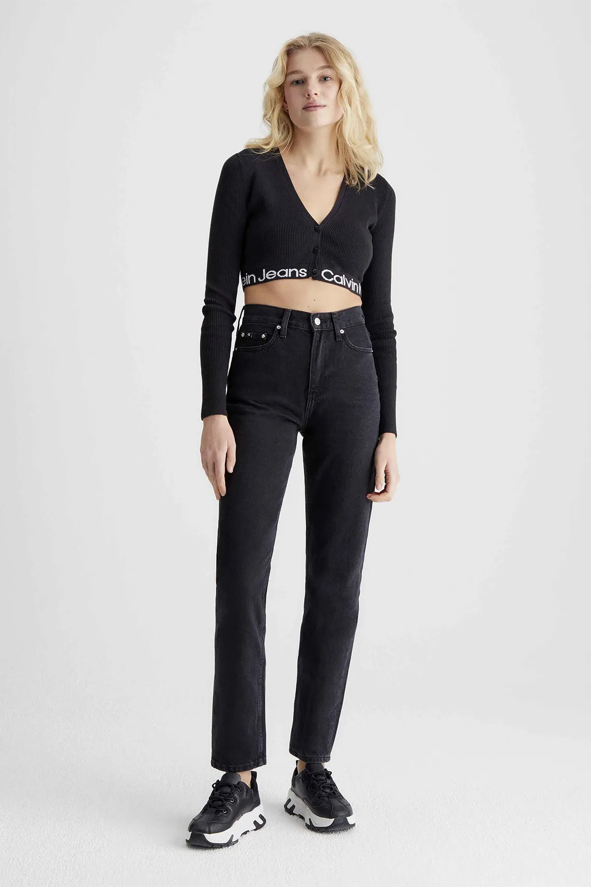 Calvin Klein  Jeans Damen/Mädchen Denim Schwarz