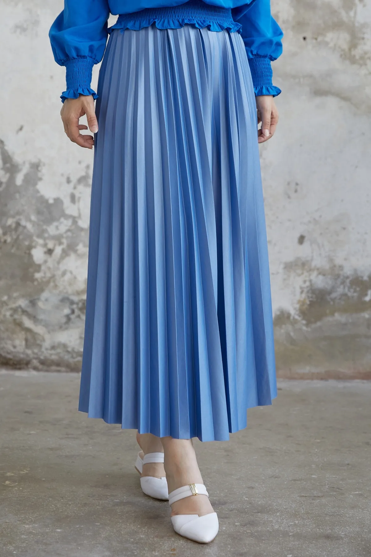 InStyle  Enger Faltenrock – Blau