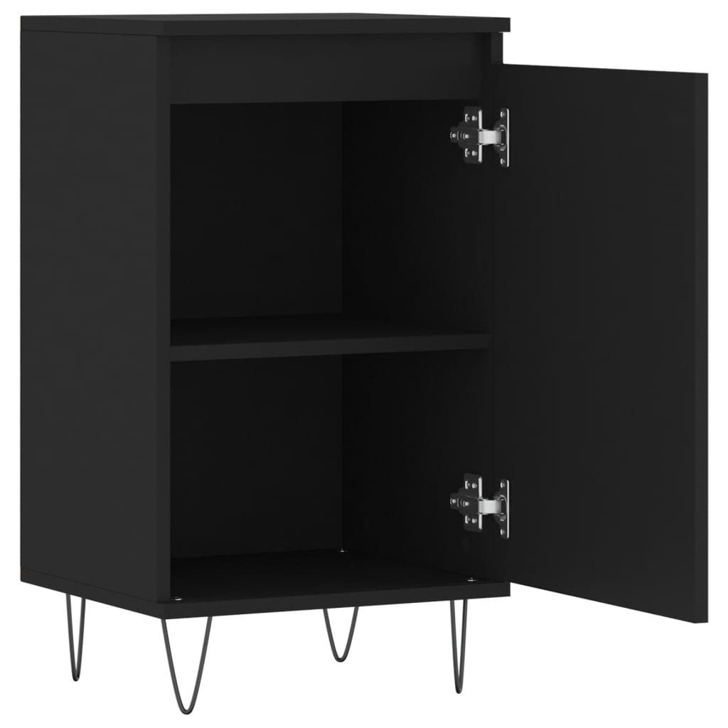 vidaXL Anrichte Sideboards 2 Stk Schwarz 40x35x70 cm Holzwerkstoff Kommode