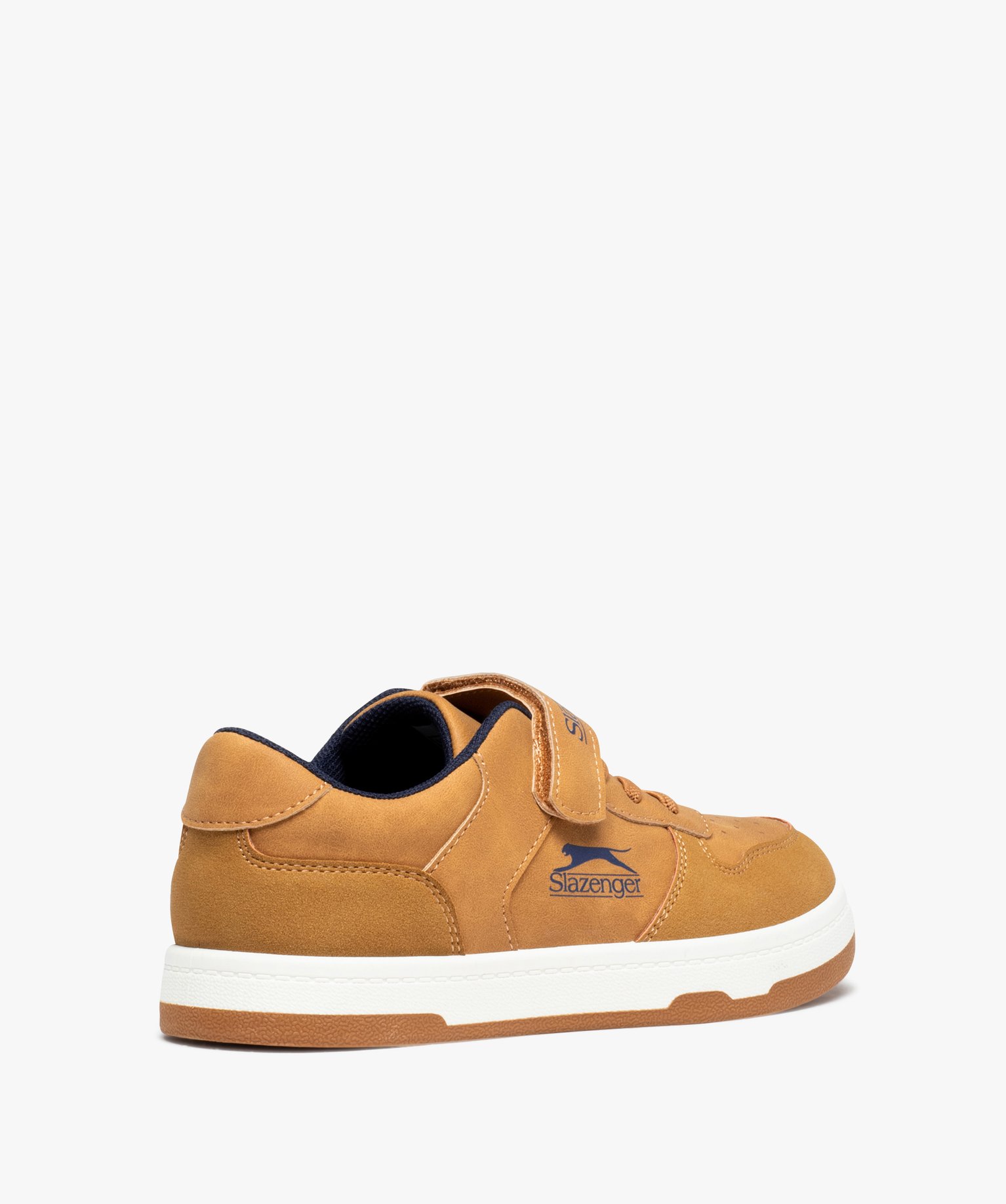 Baskets Garçon unies à scratch et à lacets - Slazenger camel | GEMO