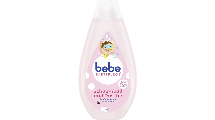 bebe ZARTPFLEGE Schaumbad und Dusche Sanfte Reinigung für zarte Haut 500 ml