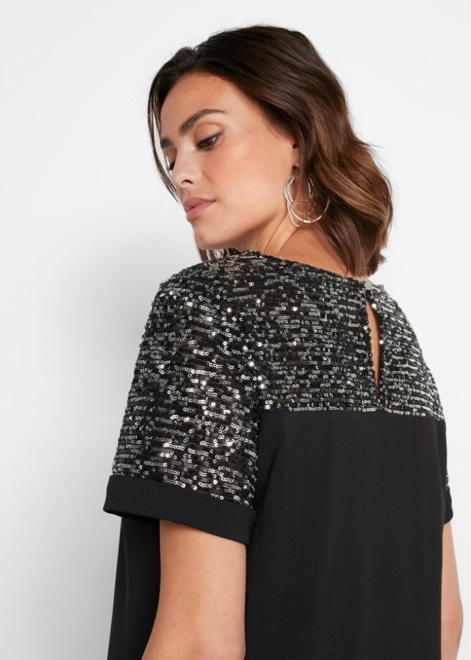 Kleid mit Pailletten-Einsatz