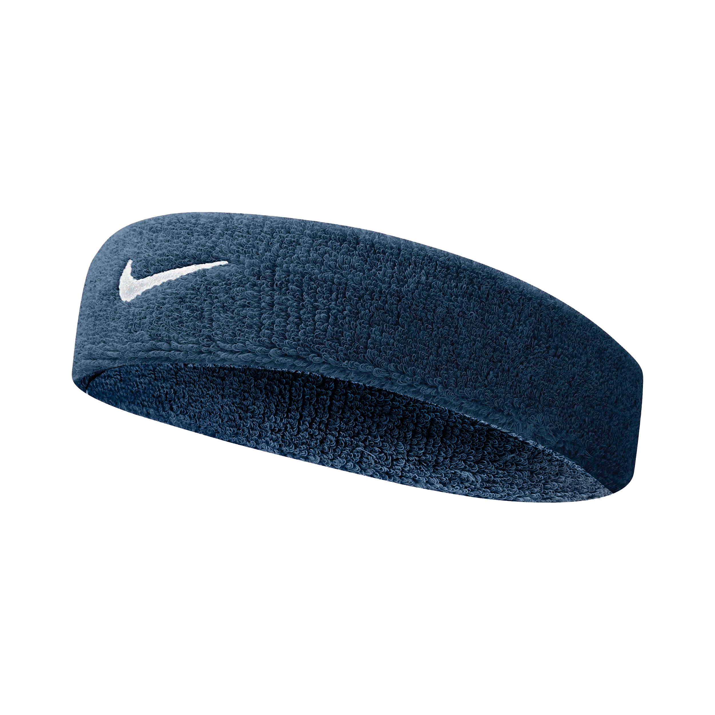 Swoosh Stirnband - Dunkelblau, Weiß