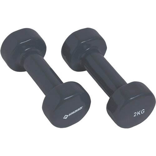 SCHILDKRÖT VINYL HANTEL SET, 2X 2,0KG (GREY), IN 4C-BOX, M-2022