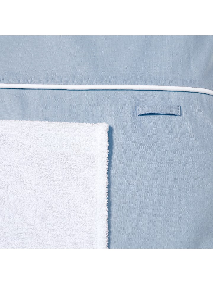 nordic coast company  Wickelauflage in Voile Blau - Grau (L) 70 cm, (B) 80 cm günstig kaufen onesize