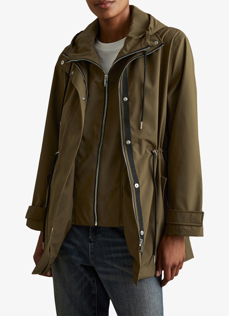 Reiss  Tia parka met capuchon en waterafstotende coating