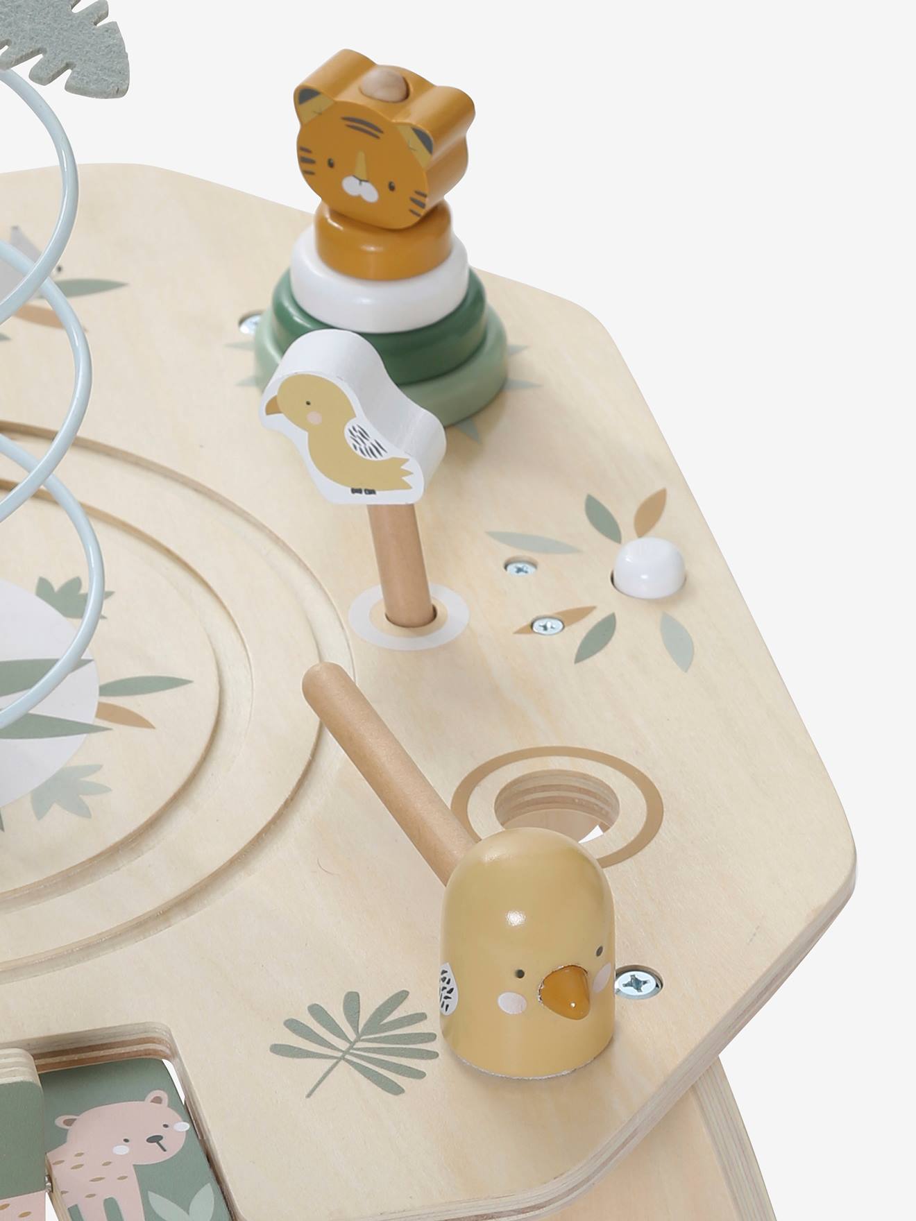 Vertbaudet Kinder Activity-Tisch PANDAFREUNDE, Holz FSC - mehrfarbig