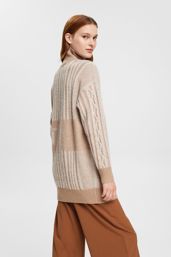 Longpullover aus Wollmix