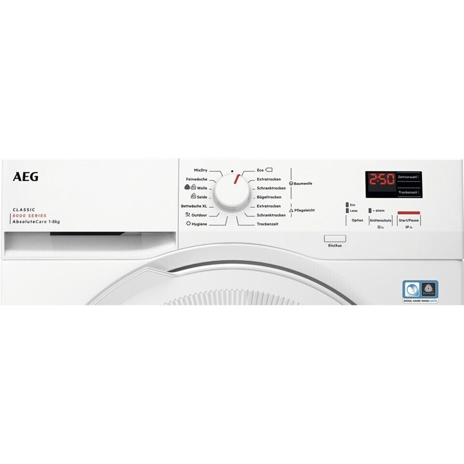 AEG Wärmepumpentrockner Serie 8000 AbsoluteCare® TR8C40688, 8 kg, Menegnautomatik / Inverter Motor / SensiDry