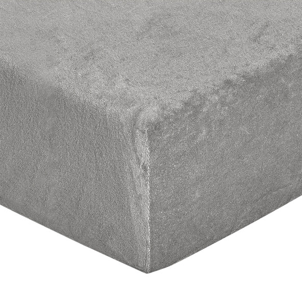 Supersoft Frottee-Stretch-Spannbetttuch, 180-200 x 200 cm, grau