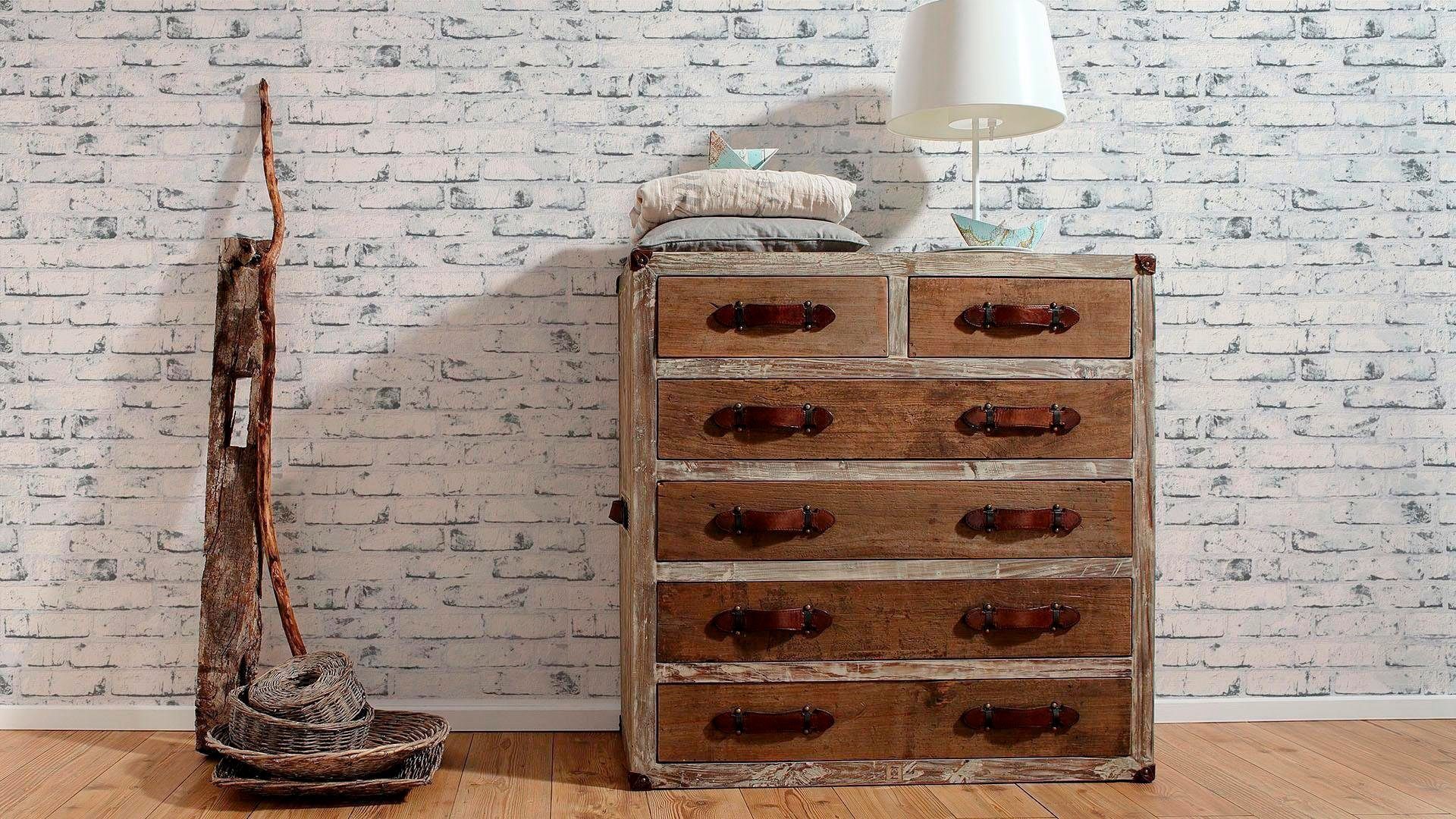 living walls Vliestapete Best of Wood`n Stone 2nd Edition, Steinoptik, Struktur Tapete Stein