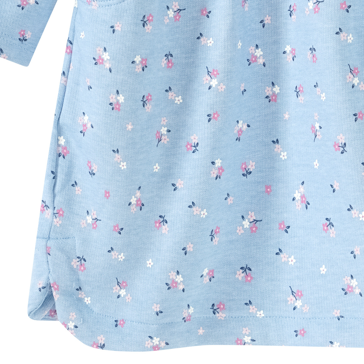 Mädchen Sweatkleid mit Blümchen-Allover