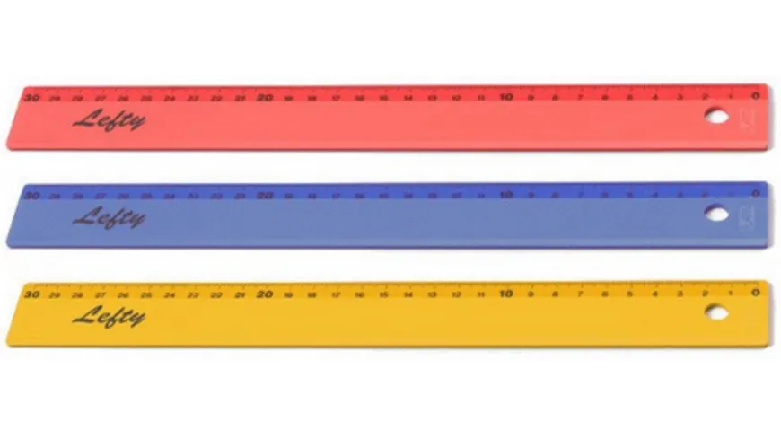 KUM Lineal für Linkshänder 30cm sortiert