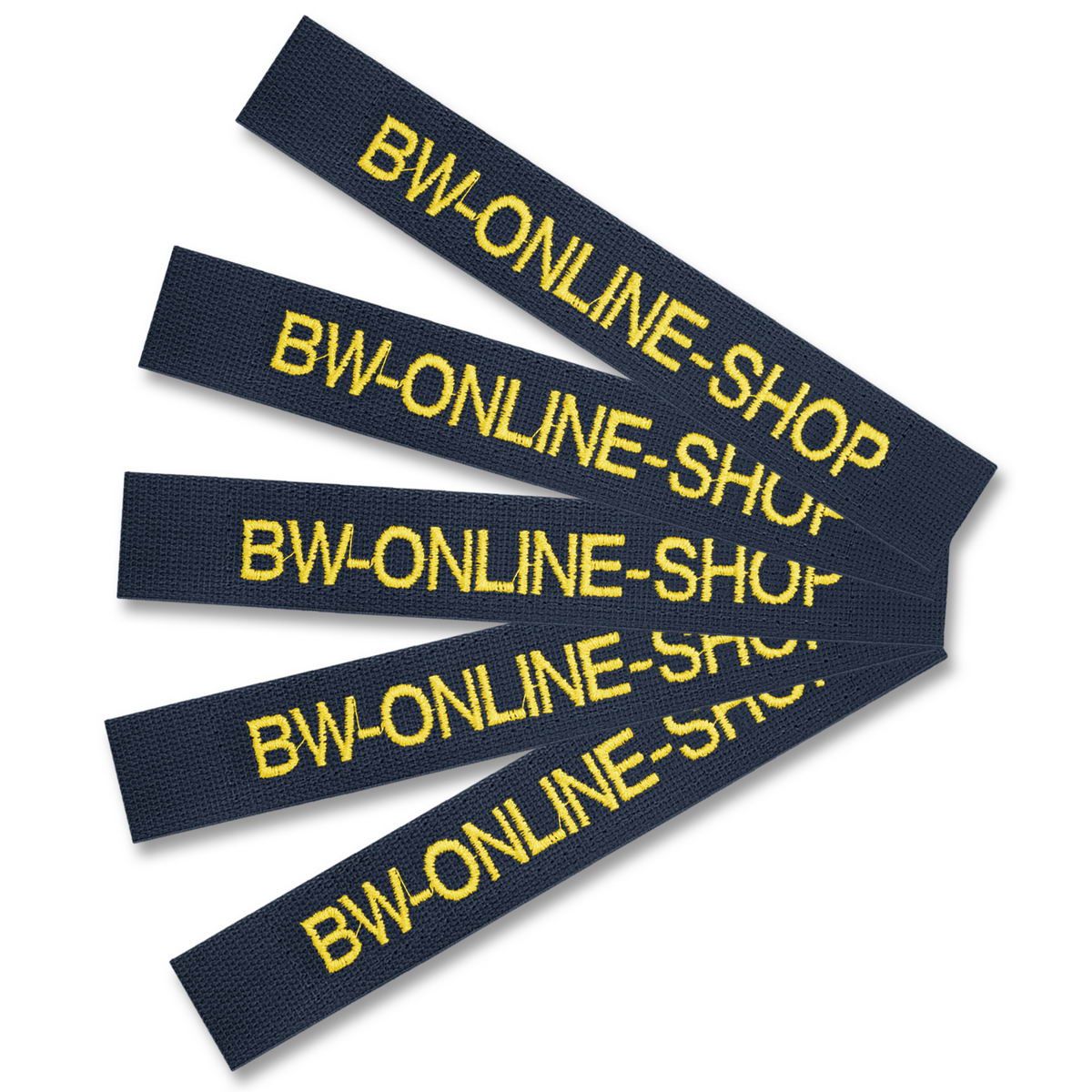 Namensstreifen mit Klett 5er-Satz navy