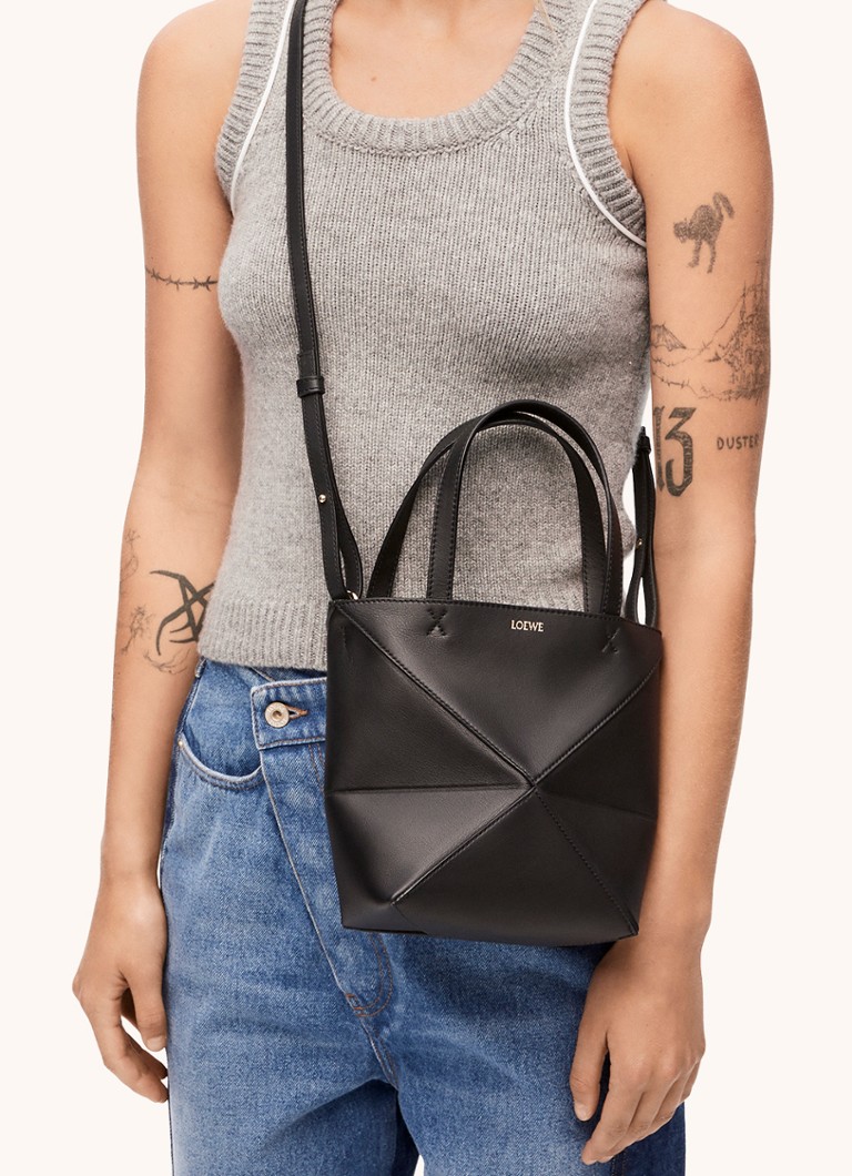 LOEWE  Puzzle Fold mini shopper van kalfsleer