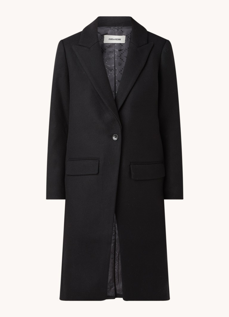 Zadig&Voltaire Monarque coat in wool blend with flap pockets