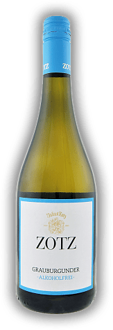 Julius Zotz, Grauburgunder alkoholfrei, Deutschland  Julius Zotz, Grauburgunder alkoholfrei, Deutschland  Voller Genuss. Null Promille. 0,75	 Liter