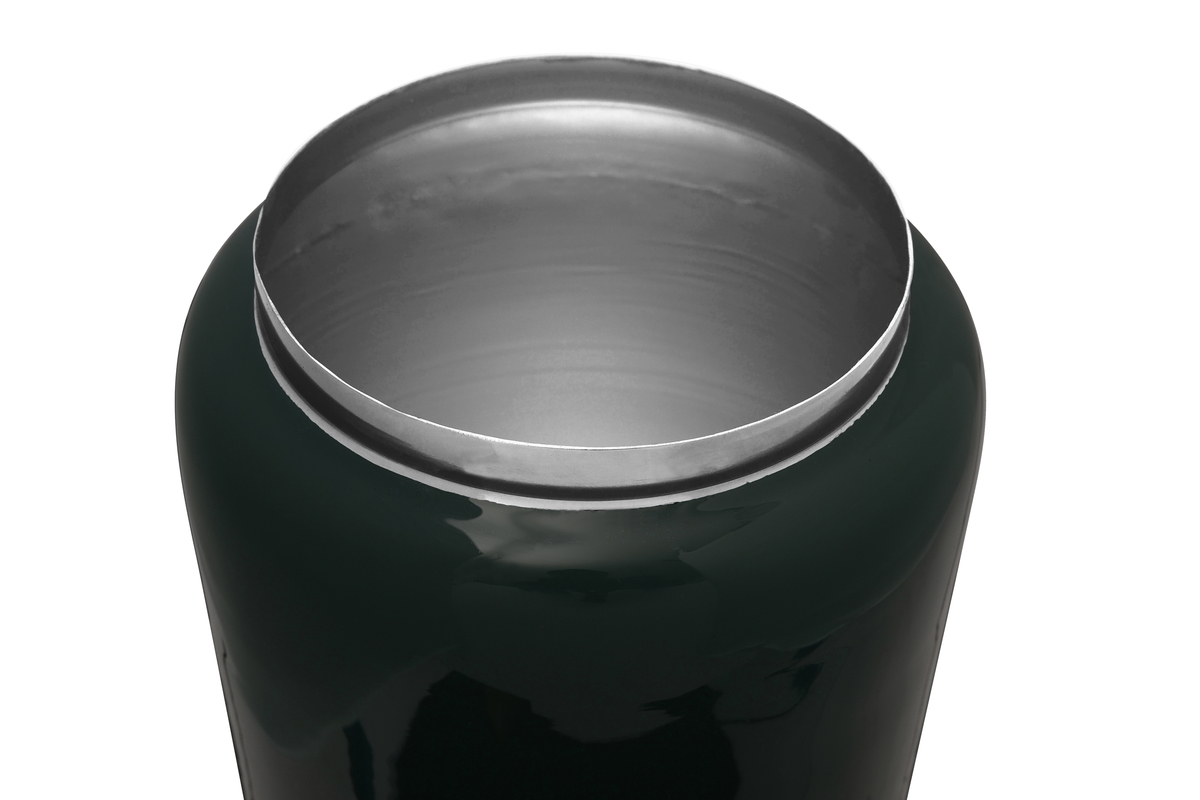 Kayoom Vase Art Deco 425 Dunkelgrün / Silber